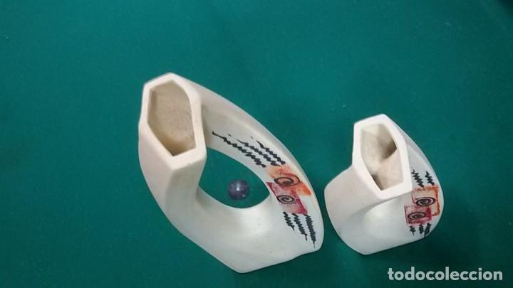Antig&uuml;edades: PAREJA JARRONES CENTROS DE MESA DECORATIVOS - Foto 2