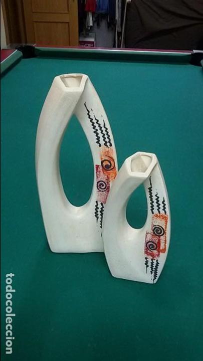 Antig&uuml;edades: PAREJA JARRONES CENTROS DE MESA DECORATIVOS - Foto 1