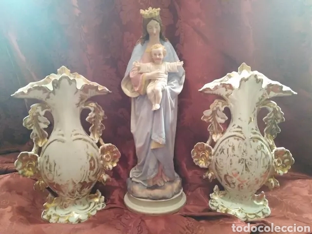 Antig&uuml;edades: Antigua pareja de jarrones isabelinos - Foto 1
