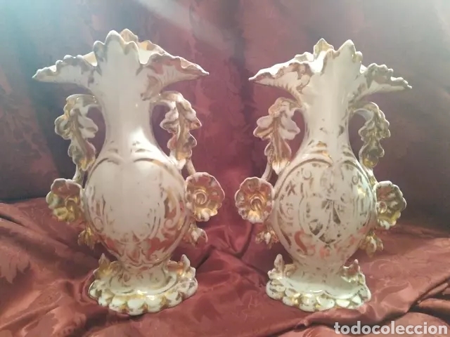 Antig&uuml;edades: Antigua pareja de jarrones isabelinos - Foto 2