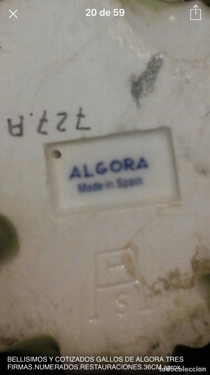 Antig&uuml;edades: Pareja de gallos de Algora - Foto 7