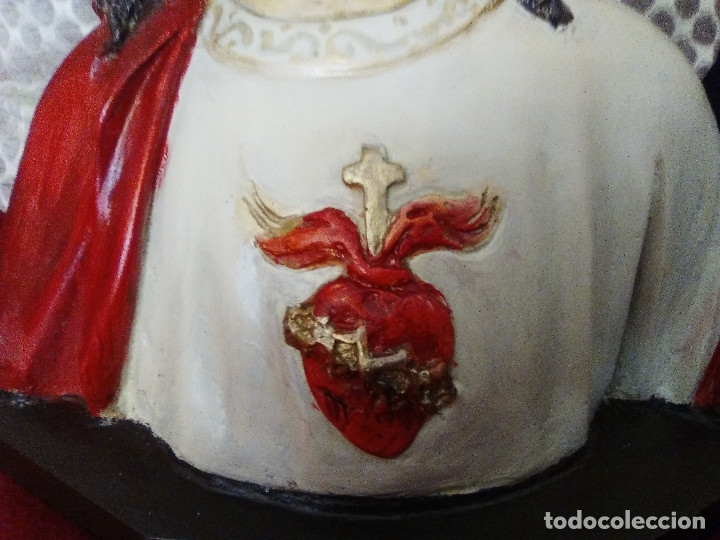 Antig&uuml;edades: ANTIGUO SAGRADO CORAZ&Oacute;N DE JES&Uacute;S - Foto 3