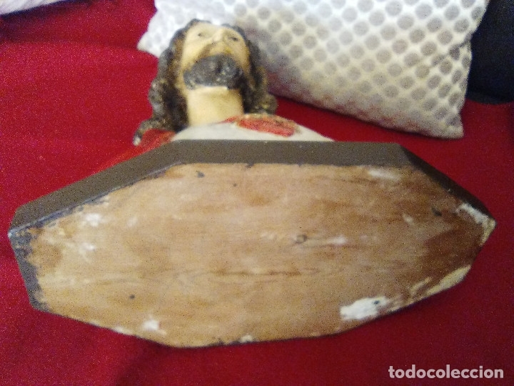Antig&uuml;edades: ANTIGUO SAGRADO CORAZ&Oacute;N DE JES&Uacute;S - Foto 5