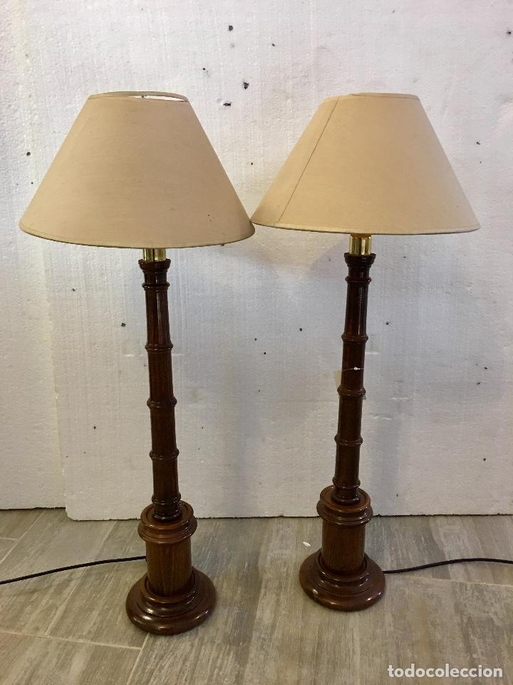 Antig&uuml;edades: PAREJA DE APLIQUES EN MADERA - Foto 1