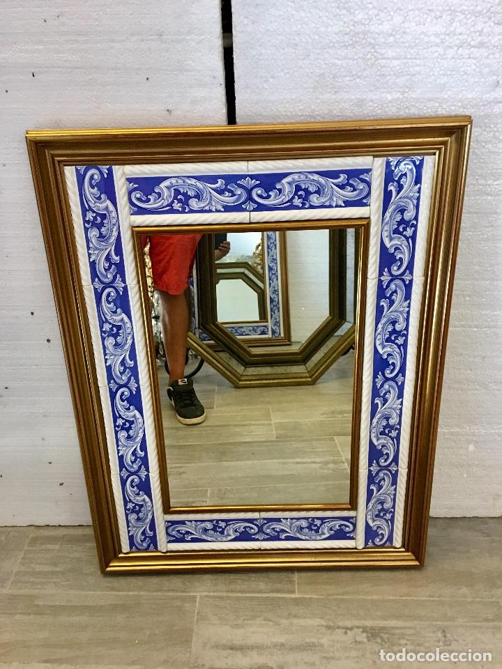 Antig&uuml;edades: ESPEJO CON CERAMICA - Foto 2