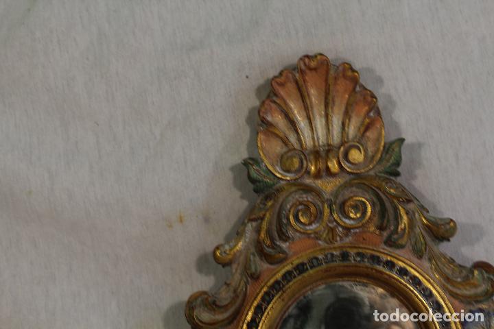 Antig&uuml;edades: espejo en resina dorada - Foto 2