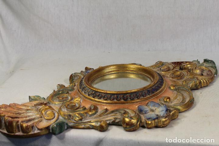 Antig&uuml;edades: espejo en resina dorada - Foto 3
