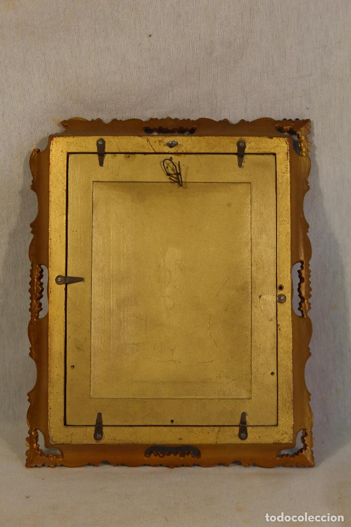 Antig&uuml;edades: cuadro laminado en resina dorada - Foto 2