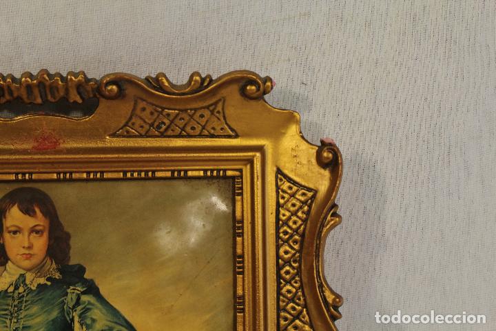 Antig&uuml;edades: cuadro laminado en resina dorada - Foto 4