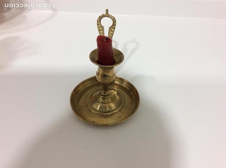 Antig&uuml;edades: Palmatoria de bronce siglo XIX - Foto 2