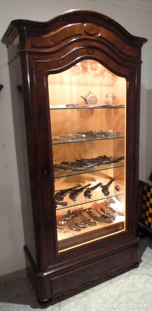 Antig&uuml;edades: Armario Vitrina de Palosanto - Foto 2