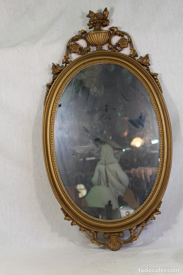 Antig&uuml;edades: espejo en resina dorada - Foto 4