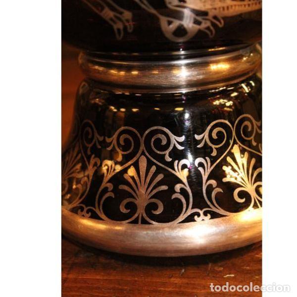 Antig&uuml;edades: Antiguo jarr&oacute;n de cristal y plata - Foto 4