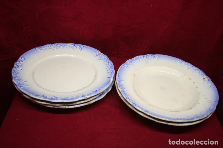 Antig&uuml;edades: LOTE DE 5 PLATOS ANTIGUOS - Foto 1