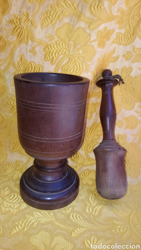 Antig&uuml;edades: GRAN MORTERO ANTIGUO DE MADERA - Foto 2