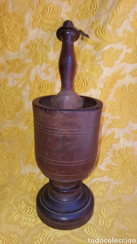 Antig&uuml;edades: GRAN MORTERO ANTIGUO DE MADERA - Foto 3