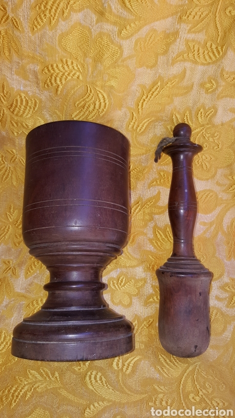 Antig&uuml;edades: GRAN MORTERO ANTIGUO DE MADERA - Foto 10
