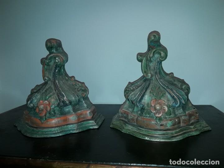 Antig&uuml;edades: Pareja mensuales talla madera - Foto 1