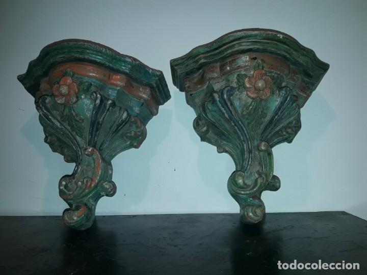 Antig&uuml;edades: Pareja mensuales talla madera - Foto 7