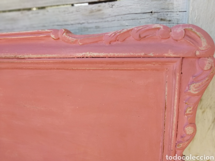 Antig&uuml;edades: Cabecero antiguo decapado en rosa - Foto 2