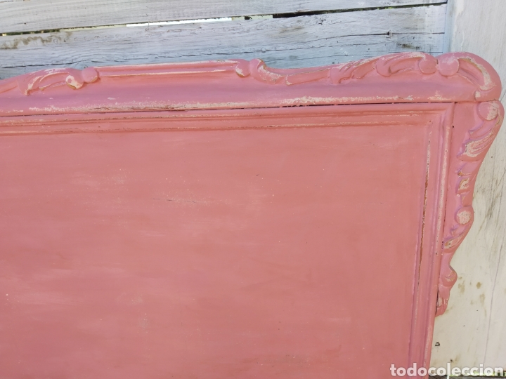 Antig&uuml;edades: Cabecero antiguo decapado en rosa - Foto 6