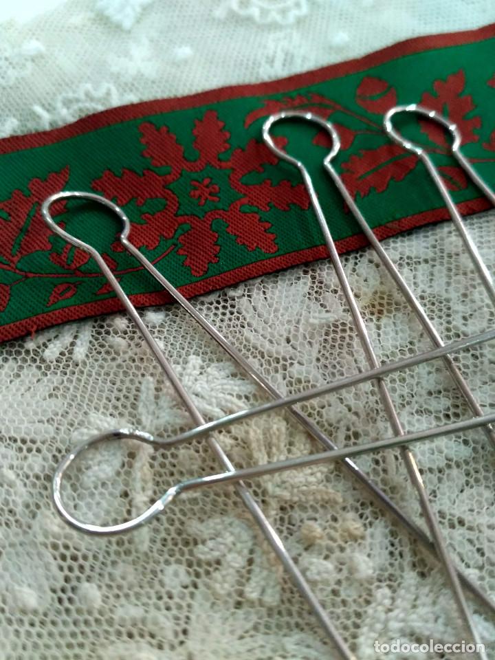 Antig&uuml;edades: Horquillas tradicionales para mo&ntilde;o. De plata. - Foto 3