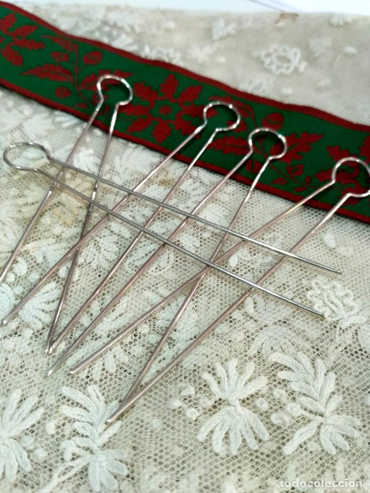 Antig&uuml;edades: Horquillas tradicionales para mo&ntilde;o. De plata. - Foto 4