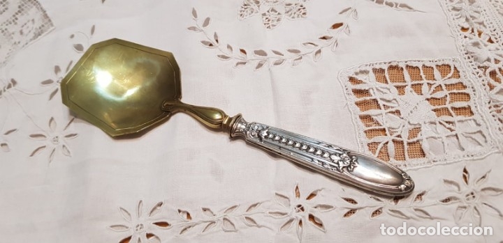 Antig&uuml;edades: Cubierto de servir franc&eacute;s ba&ntilde;o de plata. - Foto 5