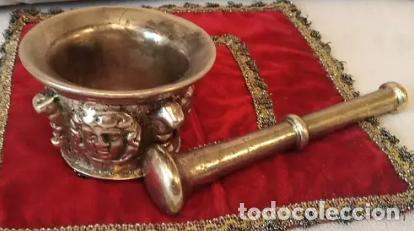 Antig&uuml;edades: Almirez antig&uuml;o de bronce - Foto 2