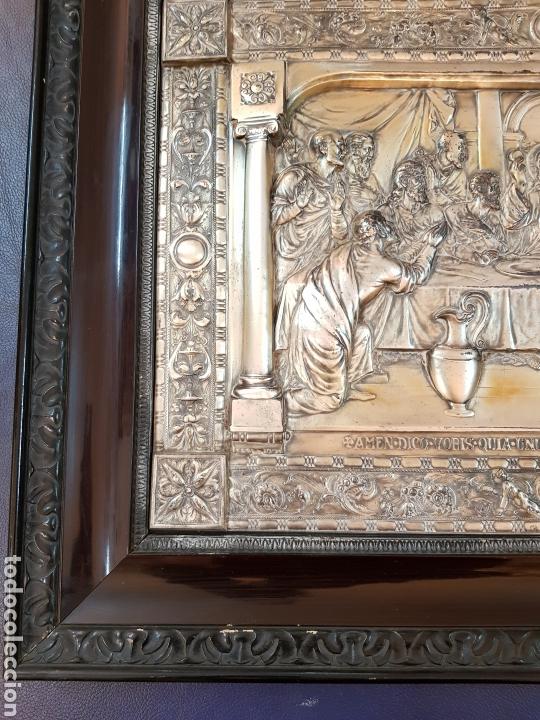 Antig&uuml;edades: CUADRO ULTIMA CENA CON MARCO ORIGINAL DE EPOCA - Foto 7
