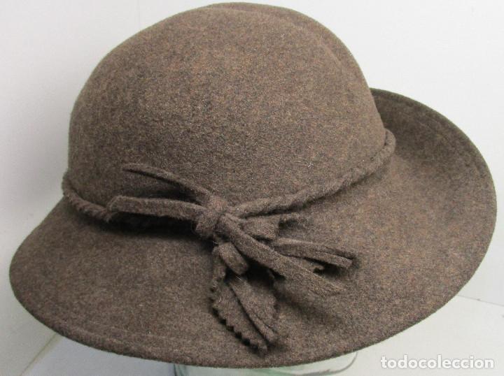 antiguo sombrero de mujer, lana wool, made - Compra en todocoleccion