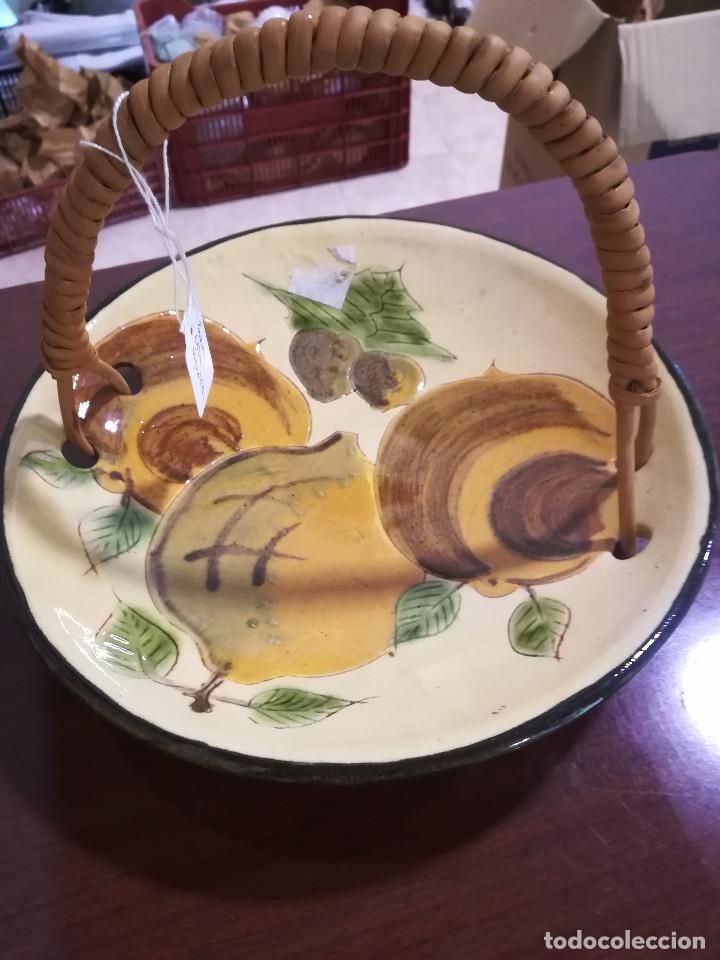 Oggetti Antichi: PANERA LOZA ESPA&Ntilde;OLA CON ASA DE MIMBRE