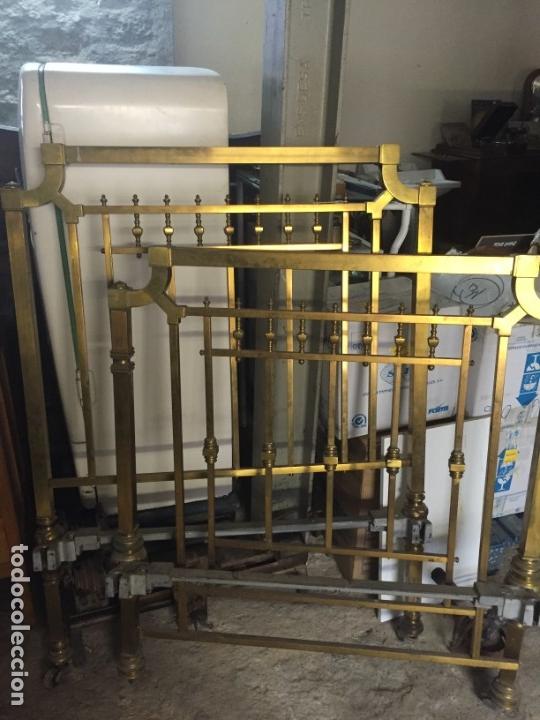 Antig&uuml;edades: CAMA LATON BRONCE - Foto 2