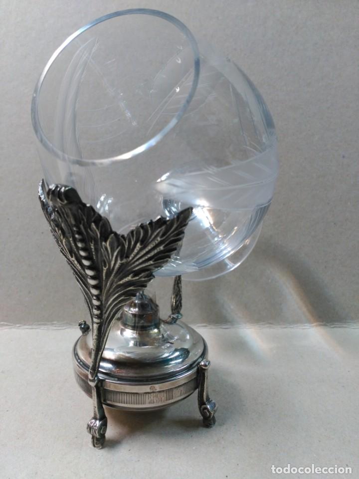 Antig&uuml;edades: CALIENTACOPAS Y COPA DE METAL Y CRISTAL - Foto 3