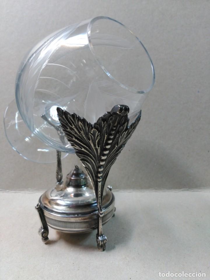 Antig&uuml;edades: CALIENTACOPAS Y COPA DE METAL Y CRISTAL - Foto 4