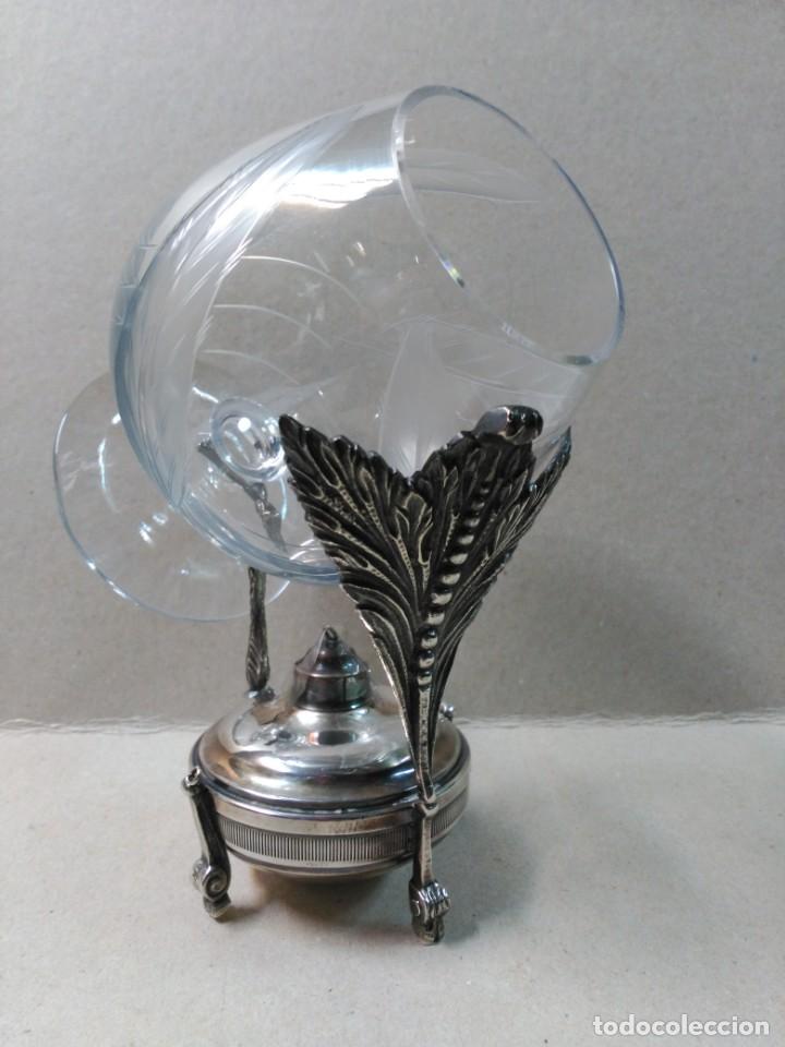 Antig&uuml;edades: CALIENTACOPAS Y COPA DE METAL Y CRISTAL - Foto 5