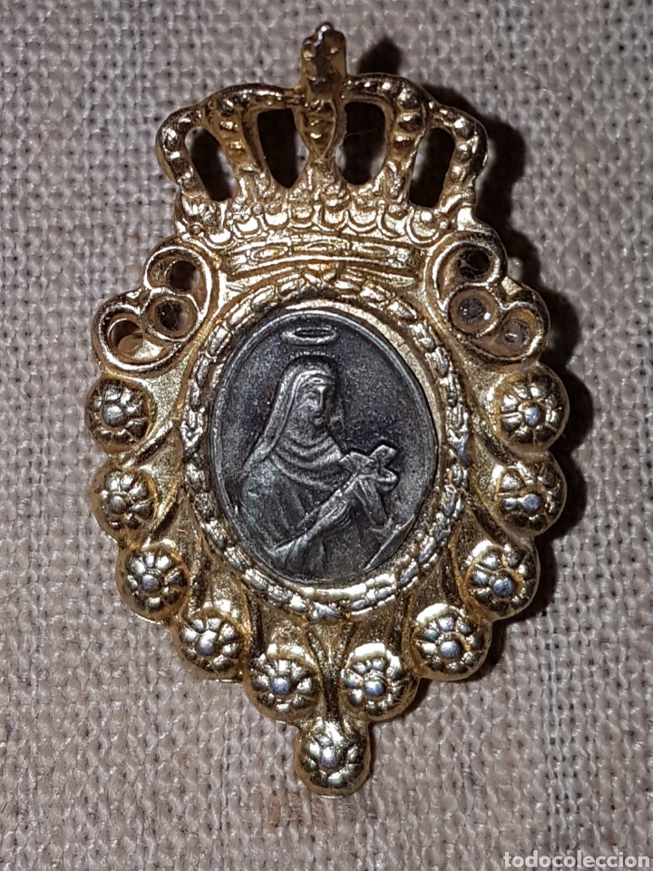 Antig&uuml;edades: Medalla hojalata religiosa - Foto 1