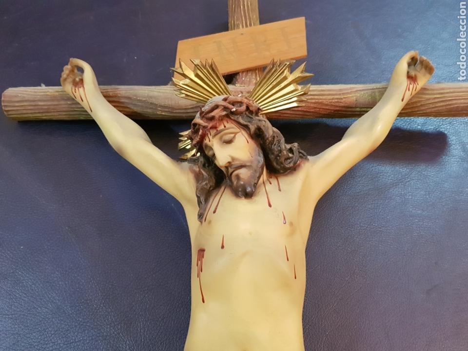 Antig&uuml;edades: CRISTO DE 45 CM CON CRUZ RUSTICA - Foto 2