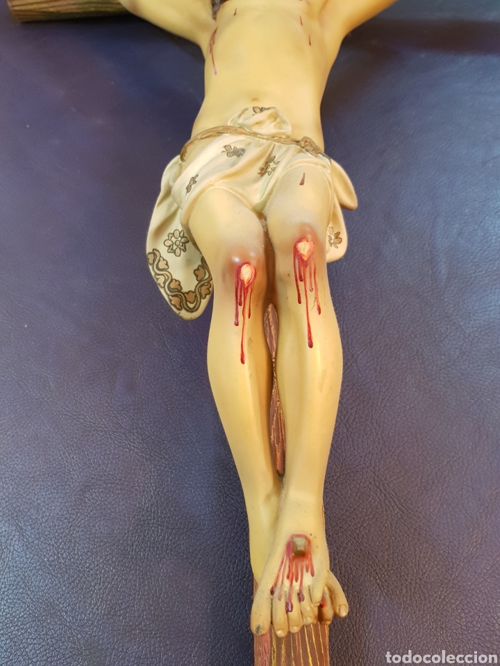 Antig&uuml;edades: CRISTO DE 45 CM CON CRUZ RUSTICA - Foto 4