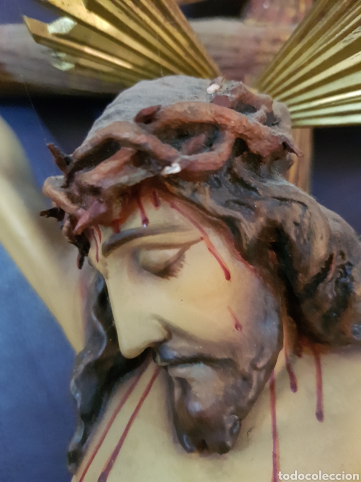 Antig&uuml;edades: CRISTO DE 45 CM CON CRUZ RUSTICA - Foto 8