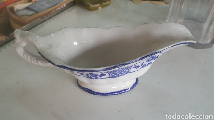 Antig&uuml;edades: Salsera azul - Foto 4