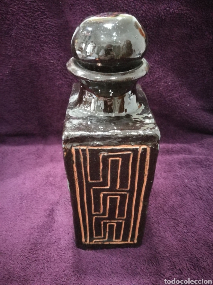 Antig&uuml;edades: Botella de cer&aacute;mica artesanal - Foto 2