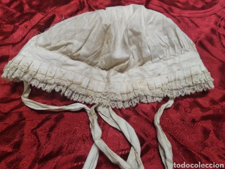 Antig&uuml;edades: Cofia, Gorro noche ppio XX - Foto 1