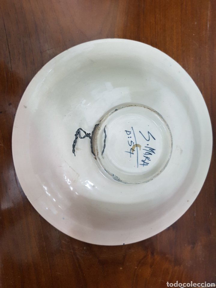 Antig&uuml;edades: Plato pintado a mano de S.Maka - Foto 3