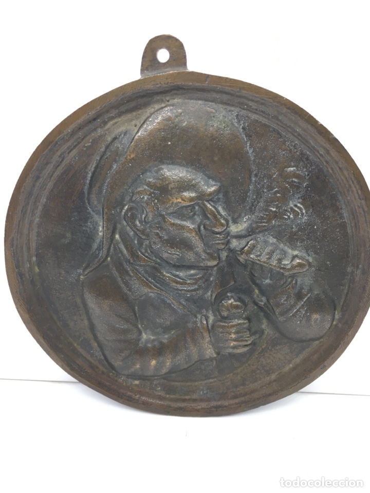 Antig&uuml;edades: Placa holandesa de lat&oacute;n - Foto 1
