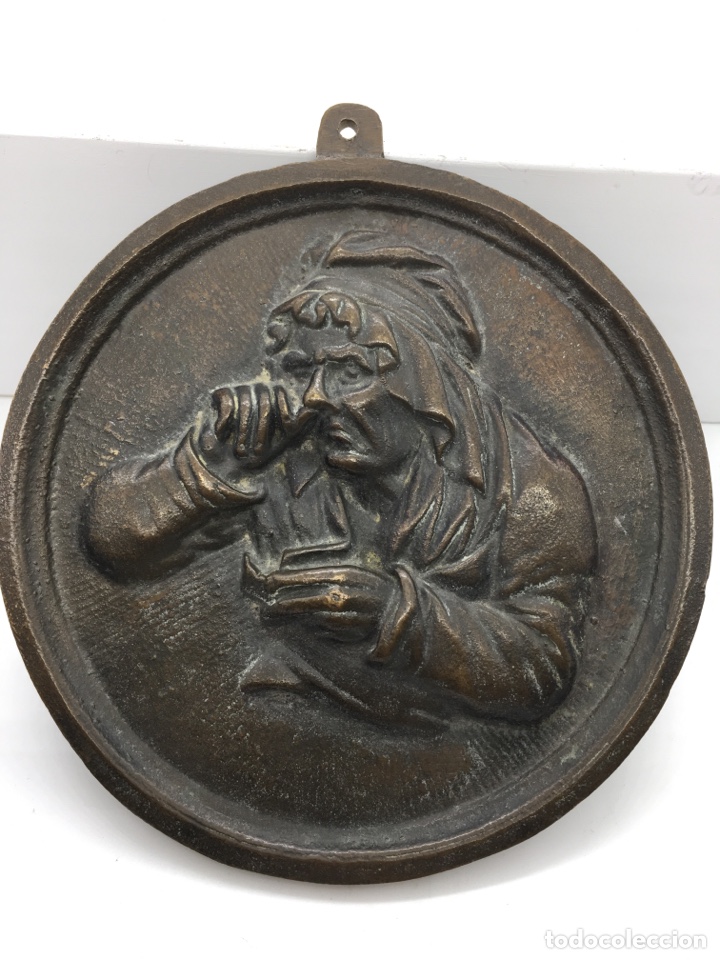 Antig&uuml;edades: Placa holandesa de laton - Foto 1