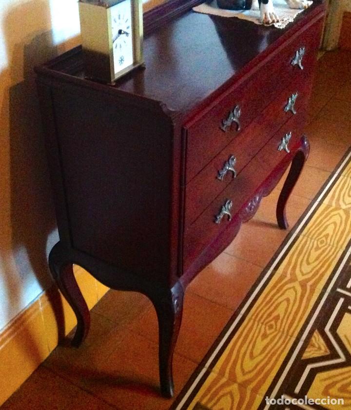 Antig&uuml;edades: Mueble De Madera Caoba Con Tres Cajones - Foto 2