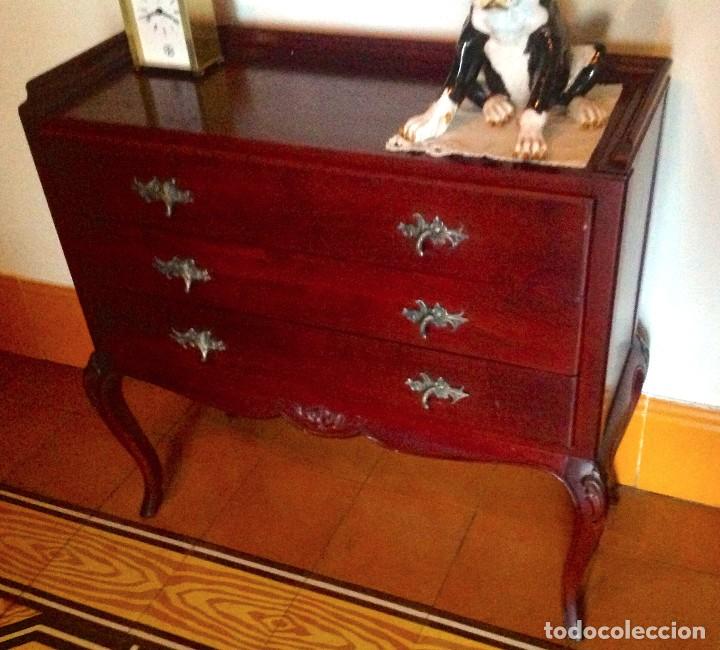Antig&uuml;edades: Mueble De Madera Caoba Con Tres Cajones - Foto 3