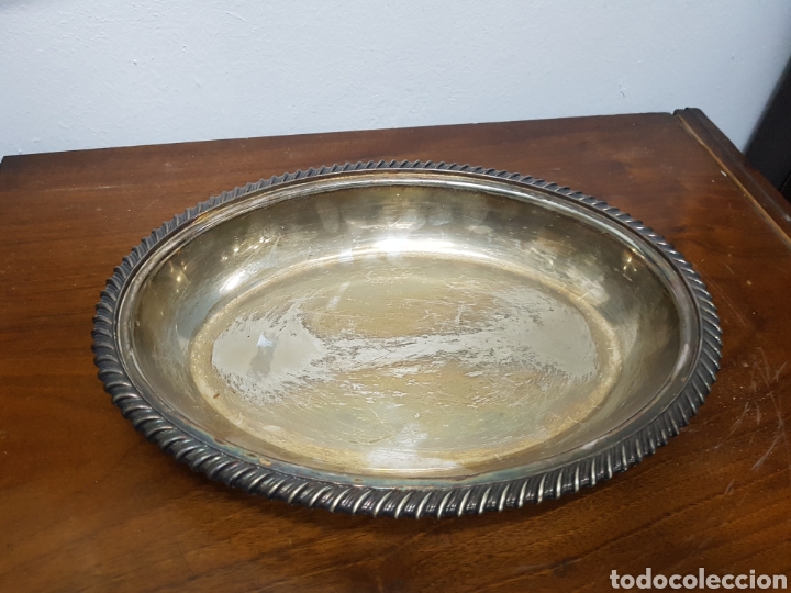 Antig&uuml;edades: Bandeja ovalada metal vintage - Foto 1