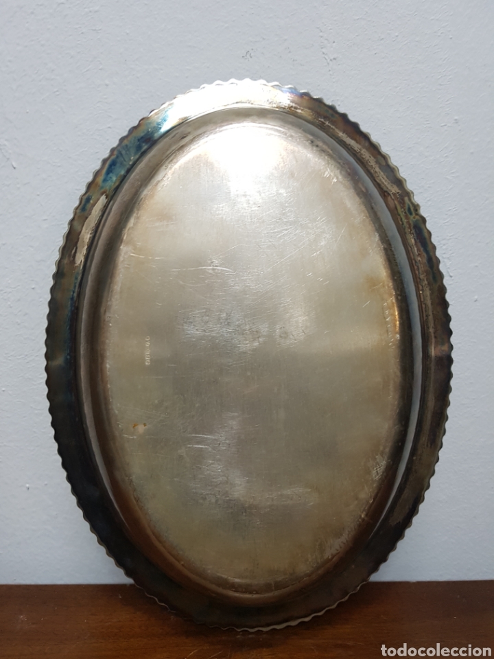 Antig&uuml;edades: Bandeja ovalada metal vintage - Foto 4